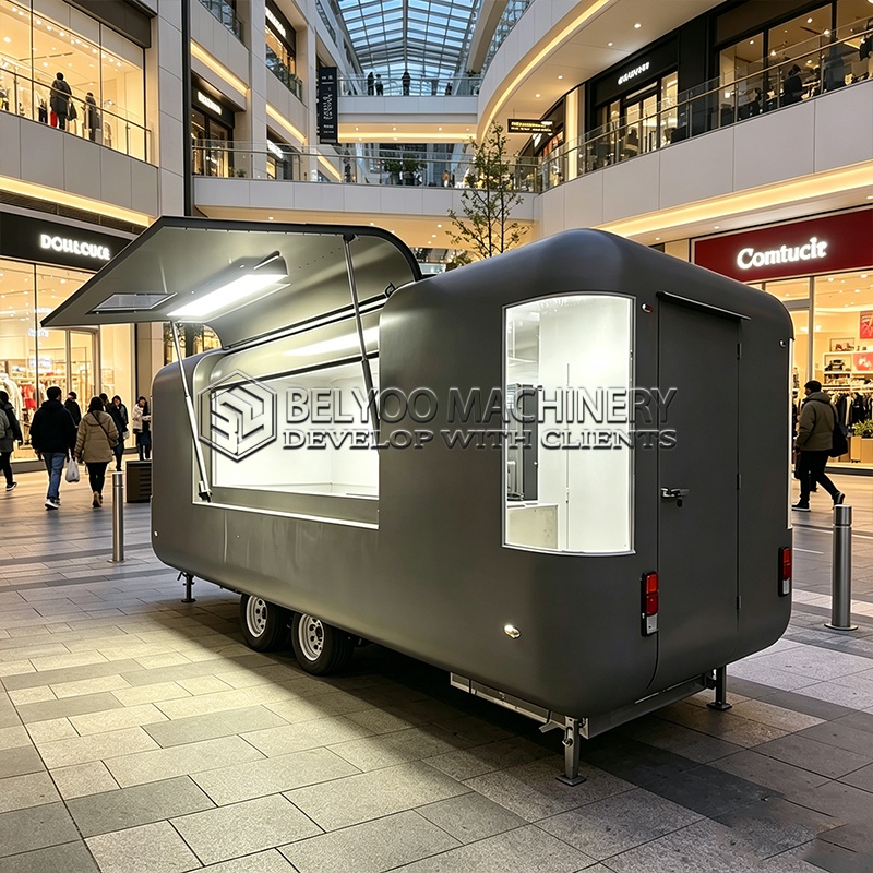Beer & Wine Jockey Plaza Shopping - Belyoo Mobiler Kaffee-Catering-Truck Premium Multifunktionaler Outdoor-Hamburger-BBQ-Bier-Bar-Food-Trailer