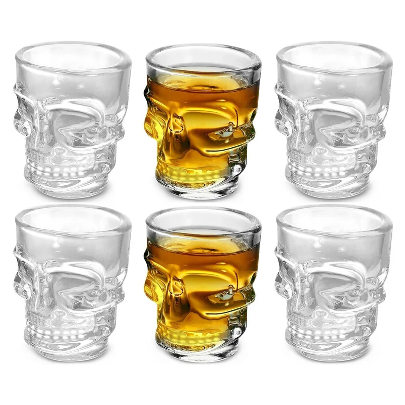 Whisky Beer And Wine - 1/2Pcs Schädel Kopf Schnaps Glas Tasse