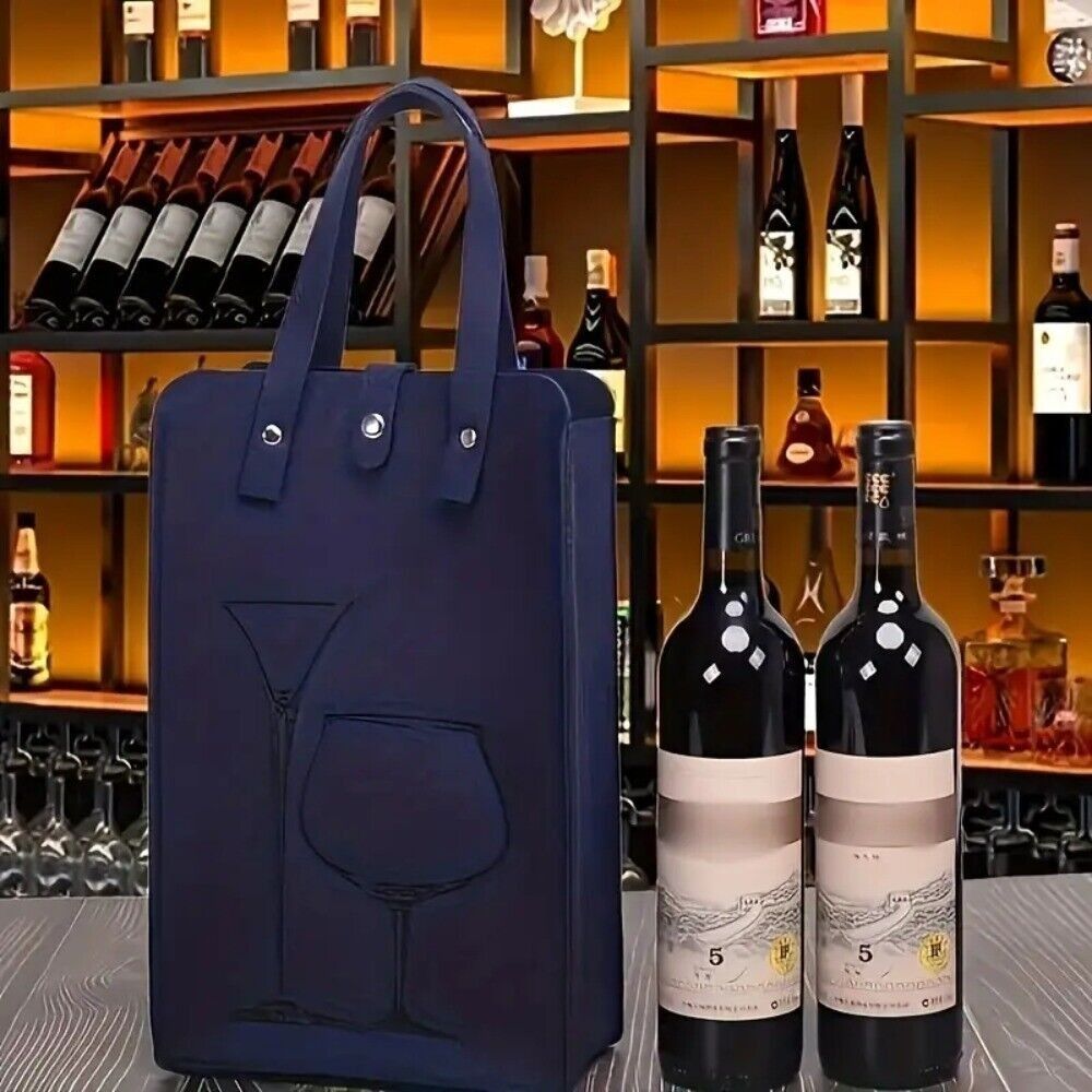 Wine & Beer Unlimited Spirits Photos - Hochwertige Filz-Weintasche Doppelgriff-Weingeschenk-Aufbewahrungstasche Geschenk-Getränketasche