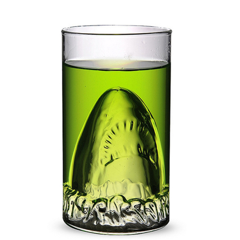 Whisky Beer And Wine - 300ml Shark Trinken Doppel Glas Wand