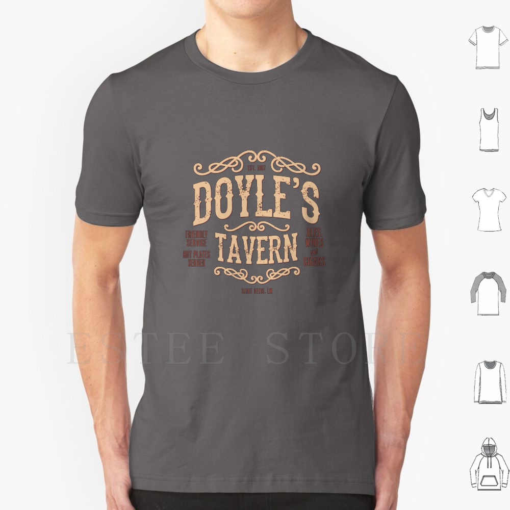 Whisky Beer And Wine - Doyle's Tavern T-Shirt Druck Baumwolle Videospiel