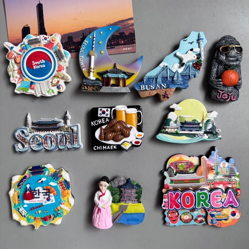 Wine Beer Fridge - Koreanischer Kühlschrankmagnet Tourismus-Souvenir Seoul Tower Wahrzeichen