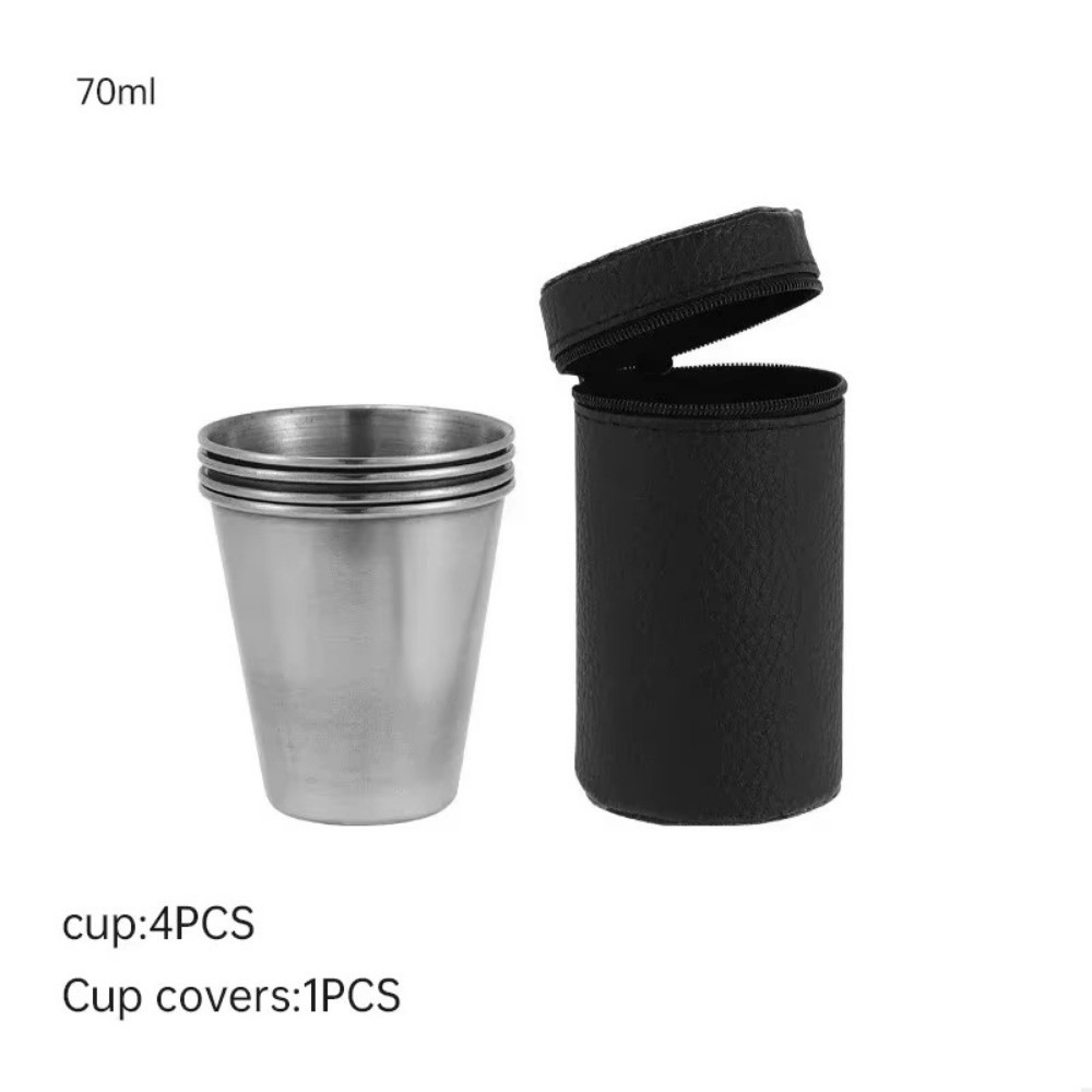 Whisky Beer And Wine - 4Pcs Outdoor Edelstahl Camping Tassen Mini