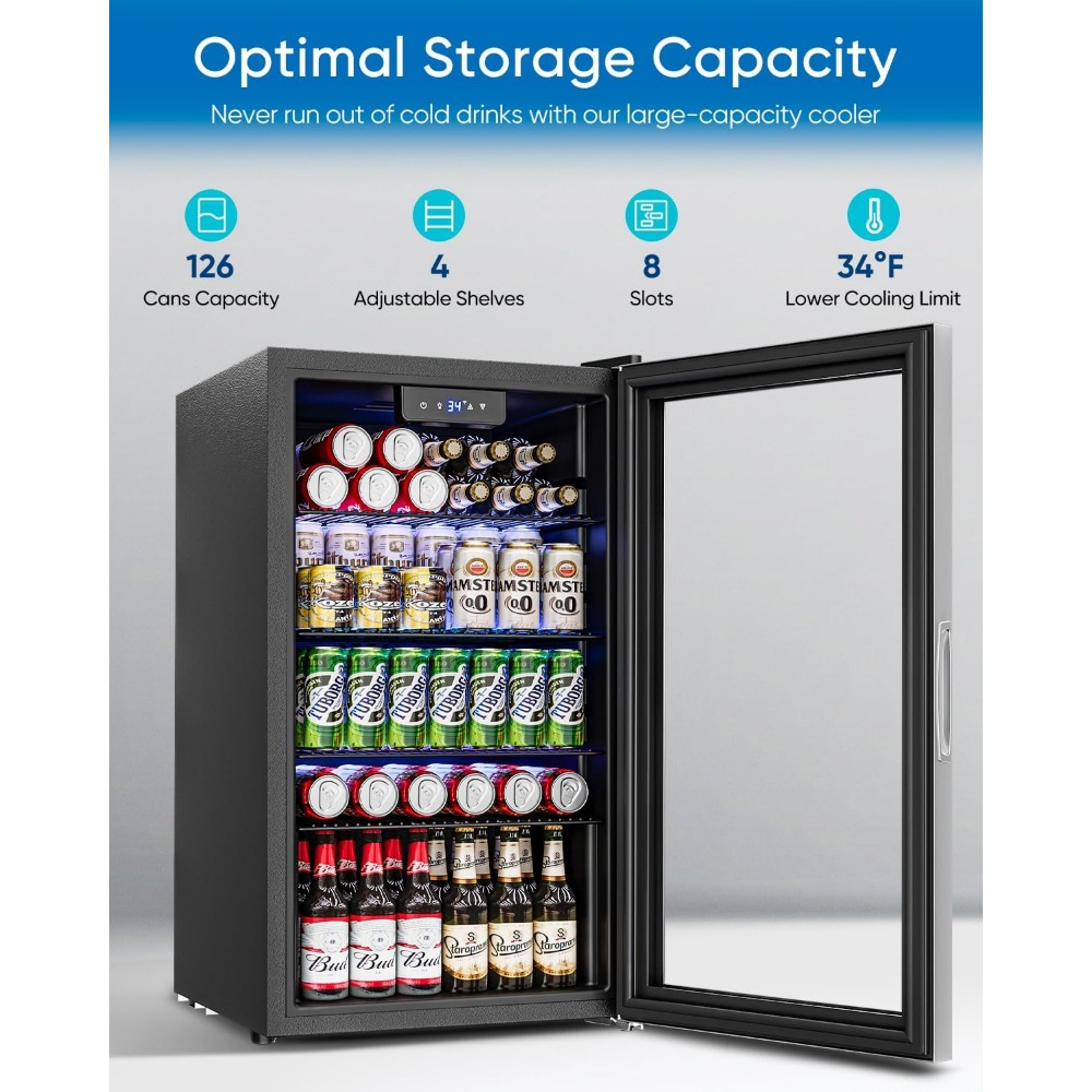 Getränkekühlschrank - 126 Dose – Wine Beer Fridge Small Bewertung und Preis