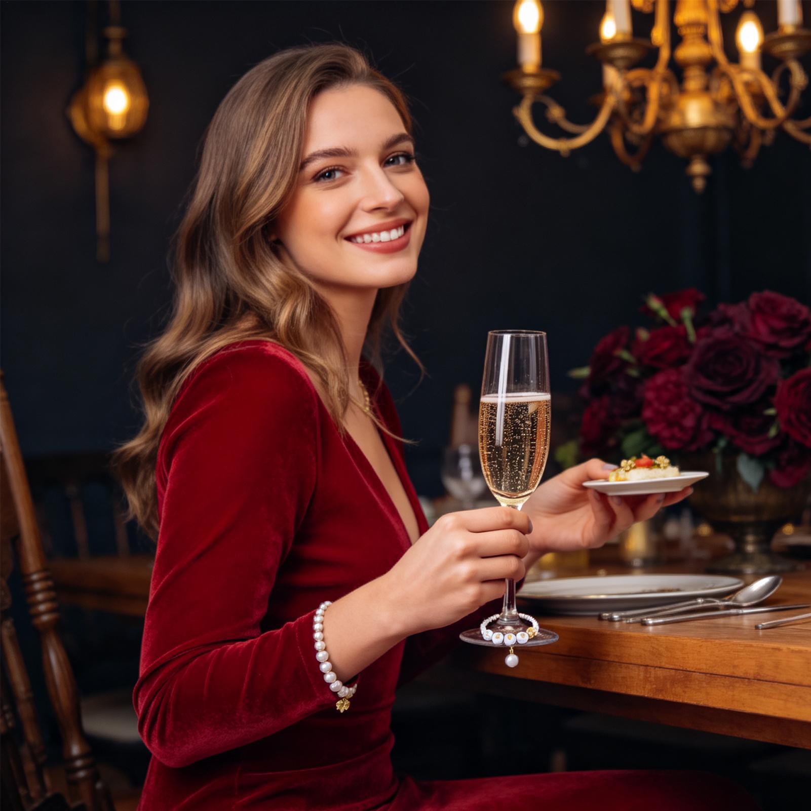 Glasmarkierer mit Perlen, Pinz – Wine & Beer Unlimited Spirits Photos Bewertung und Preis