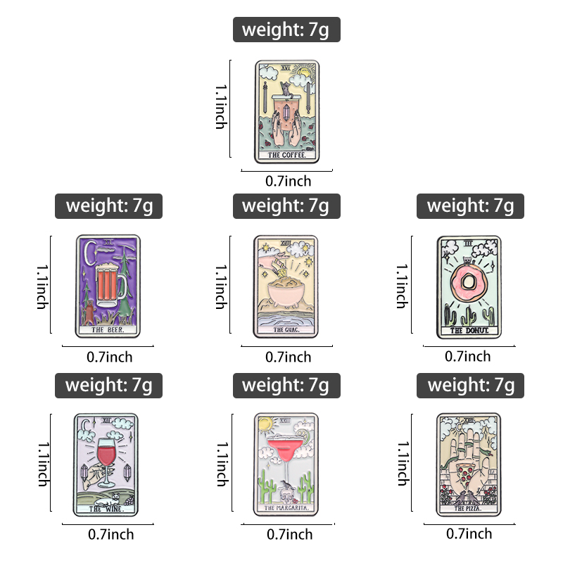 Essen Tarot Emaille Pins Kaffe – Wine Beer Pizza Bewertung und Preis