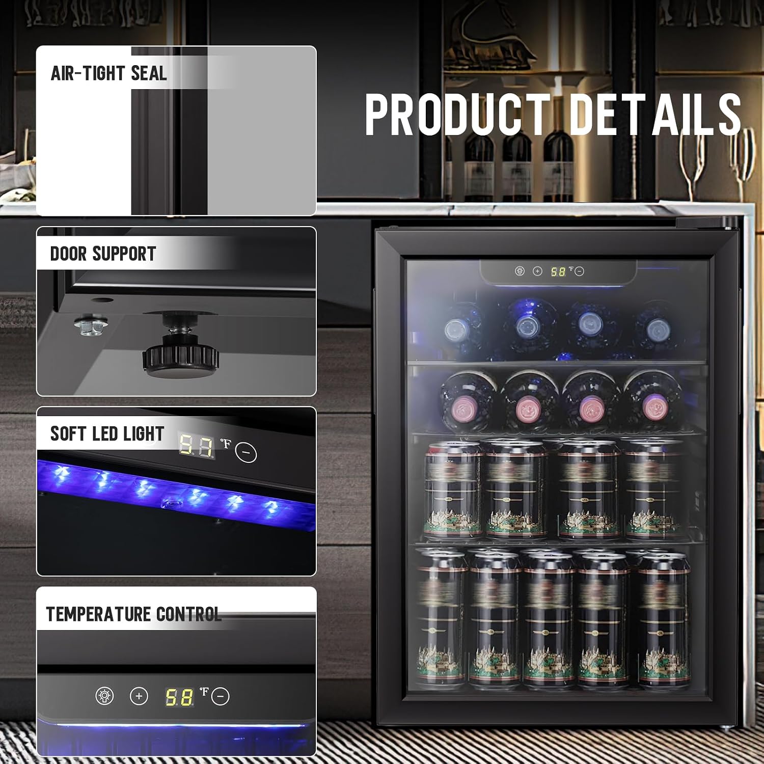 2,6 Kubikfuß Weinkühler/-schra – Wine Beer Fridge Small Bewertung und Preis